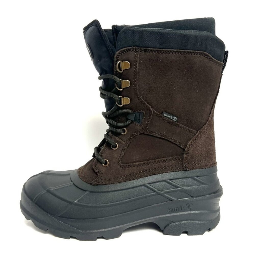Kamik Men's Nation Plus Snow Boots Brown, Size 8 M